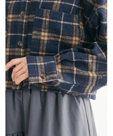 Green Parks ・ＥＬＥＮＣＡＲＥ　ＤＵＥ　シャギーチェックショートシャツ