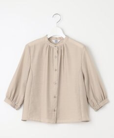 J.PRESS LADIES 【洗える】シアーブライトローン バンドカラー ブラウス