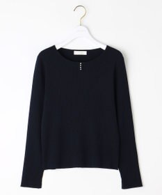 ANY SIS 【洗える】パール調ポイント ニット