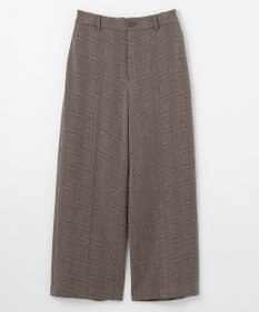 ANY L 【洗濯機可/ストレッチ/ウエストゴム/裏起毛】マルチファンクションストレッチチェックワイドパンツ