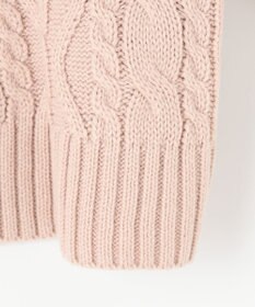 ANY L 【洗濯機可】ソフトタッチケーブルニット