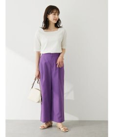 Green Parks 前後２ｗａｙリブ５分袖プルオーバー