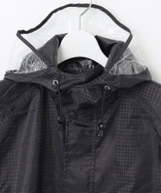 MOONBAT FLAT PURE レインコート チェック柄 リュック対応 ユニセックス 収納袋付き