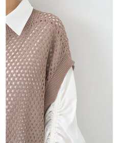 earth music&ecology ＳＥＴ２点メッシュベスト＋シャツ