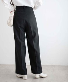 WEGO ハイウエストタックワイドスラックパンツ