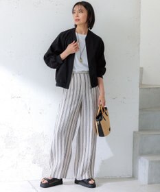 23区 【CLASSY.6月号掲載/洗える】リネンレーヨンストレッチ ブルゾン