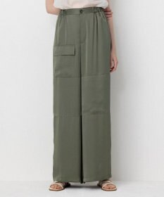 NAVE 【Nave・洗える/ウエストゴム】ヴィンテージサテン ワイドパンツ