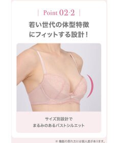 WACOAL 【ファーストリボンブラ】 ブラジャー 【若い世代の体型特徴を考えた設計仕様】 きれいな谷間をメイクしてキープ まるみのあるシルエット レディース BRB409 /ワコール