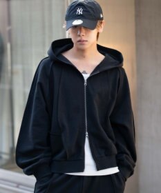 WEGO 【ユニセックス着用ITEM/MLサイズ展開】スウィッチングZIPパーカー