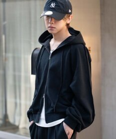 WEGO 【ユニセックス着用ITEM/MLサイズ展開】スウィッチングZIPパーカー