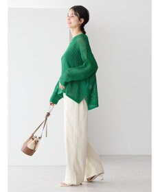 AMERICAN HOLIC 透かし編みメッシュニットプルオーバー