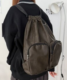 WEGO PUポケットデザインナップサック