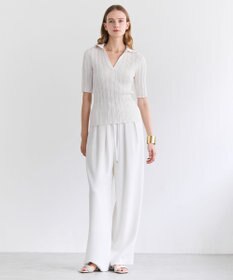 BEIGE， RUE / ドライタッチイージーセミワイドパンツ