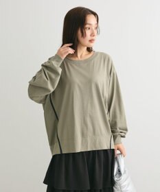 Green Parks グログランテープ配色ドッキングプルオーバー