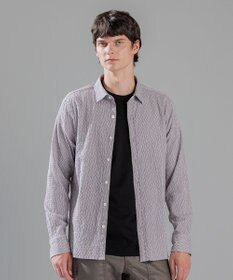 JOSEPH HOMME トライジャガード ストライプ ストレッチ    レギュラーカラーシャツ