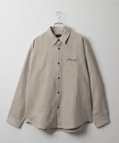 WEGO フェイクスウェードワンポイントBIGシャツ（LS）