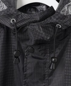 MOONBAT FLAT PURE レインコート チェック柄 リュック対応 ユニセックス 収納袋付き