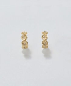 Phoebe 【金属アレルギー対応】マーガレットフラワーフープピアス　ゴールド