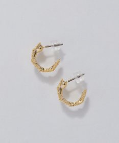 Phoebe 【金属アレルギー対応】マーガレットフラワーフープピアス　ゴールド