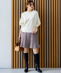 組曲 ネコアシツイードセミフレア スカート