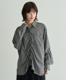 YECCA VECCA ドロストデザインギャザーシャツ