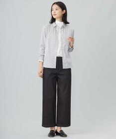 J.PRESS LADIES S 【洗える】ハイパワーデニムツイル ワイド パンツ