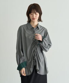 YECCA VECCA ドロストデザインギャザーシャツ