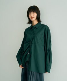 YECCA VECCA ドロストデザインギャザーシャツ