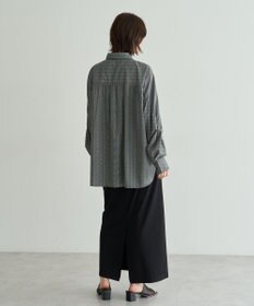 YECCA VECCA ドロストデザインギャザーシャツ