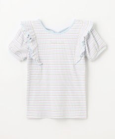 ANY KIDS オン・オフショルダー ボーダー Tシャツ