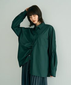 YECCA VECCA ドロストデザインギャザーシャツ