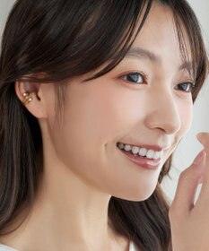 Tiaclasse ツイストダブルストーンイヤカフ