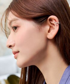 Tiaclasse ツイストダブルストーンイヤカフ