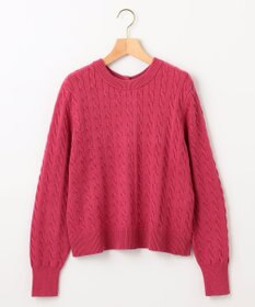 組曲 L 【前後着用可】コットンカシミヤ混2WAYケーブル ニット