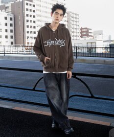 WEGO ワッペンロゴジップパーカー