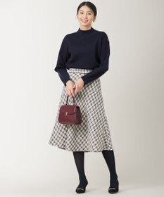 ANY SIS 【洗える】リブコンビボタン ニット