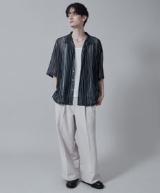 WEGO ストライプメッシュBIGシャツ（S）