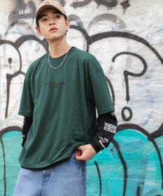 WEGO 【ユニセックス着用ITEM/2点SET】アクセ付きグラフィックアンサンブルT（LS）