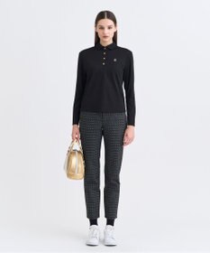 23区GOLF 【WOMEN】モノグラムジャガード長袖ポロシャツ