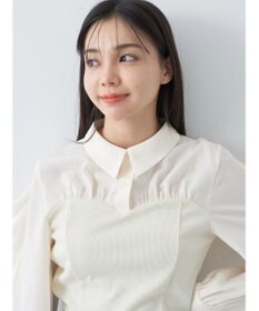 earth music&ecology ドッキングフリルシャツ見えプルオーバー