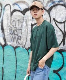 WEGO 【ユニセックス着用ITEM/2点SET】アクセ付きグラフィックアンサンブルT（LS）