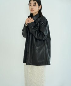 UNFILO L 【洗える】フェイクレザー ジャケット