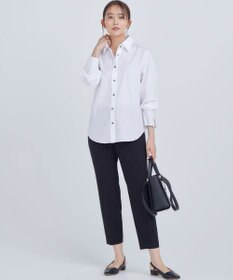 組曲 L コンパクトシャーティング フレア袖シャツ