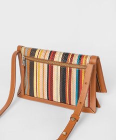 Paul Smith シグネチャーストライプラフィア ショルダーバッグ