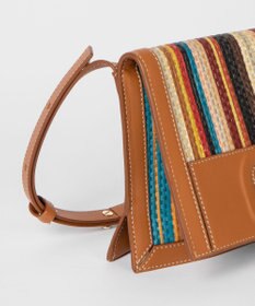 Paul Smith シグネチャーストライプラフィア ショルダーバッグ