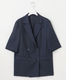 自由区 【洗える】ハーフスリーブ ジャケット