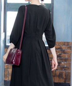 Tiaclasse L 【洗える】大人の洗練ドレープワンピース