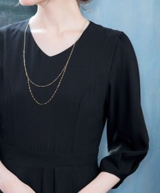 Tiaclasse L 【洗える】大人の洗練ドレープワンピース