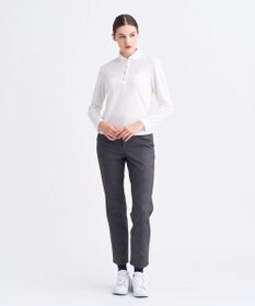 23区GOLF 【WOMEN】モノグラムジャガード長袖ポロシャツ