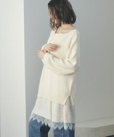 YECCA VECCA レースサテンキャミチュニック